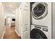 This cozy laundry room has a new stacked washer and dryer at 2781 Hollywood Dr, Decatur, GA 30033