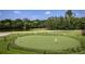 Scenic putting green with manicured landscaping and views of the water and trees at 168 Maribeau Nw Sq, Atlanta, GA 30327