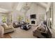 Bright living room with high ceilings, large windows, and ample seating at 2146 Wolbert Trl, Marietta, GA 30062