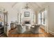 Sitting room with vaulted ceiling, fireplace, and comfortable seating at 2146 Wolbert Trl, Marietta, GA 30062