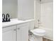 Simple bathroom with tub and shower combination and updated vanity at 690 Avalon Forest Dr, Lawrenceville, GA 30044