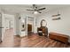 Bedroom boasts wood-look floors and opens to the kitchen at 541 Benmac Se Rd, Smyrna, GA 30080