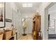 Welcoming hallway featuring wood floors and a convenient storage cubby for organization at 2316 Defoors Ferry Nw Rd, Atlanta, GA 30318