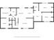 Layout of the home showing dimensions of rooms, including the kitchen, bedrooms, living room, and bathrooms at 806 Longfellow Ct, Stone Mountain, GA 30088