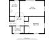 Floor plan of the first story featuring a utility room, hall, bathroom, bedroom, and room at 2653 Williamsburg Dr, Decatur, GA 30034
