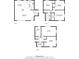 Floor plan of the home on each floor including bedrooms, kitchen, bathrooms, and living room at 2653 Williamsburg Dr, Decatur, GA 30034