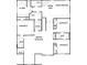 Layout showcases the second story with bedrooms, bathrooms, laundry room, and an upstairs living room at 3255 Hilltop Cir, Marietta, GA 30066