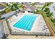 Aerial view of community pool with ample seating and well-maintained landscaping at 1159 Fort Marcy Park, Lawrenceville, GA 30044