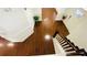 Elegant entryway showcasing hardwood floors, a staircase, and sophisticated trim work at 1159 Fort Marcy Park, Lawrenceville, GA 30044