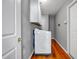 Laundry room with new washer and dryer and tile flooring at 22107 Harvest Ridge Ln # 22, Alpharetta, GA 30022