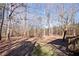 Large backyard featuring mature trees and partially covered in leaves at 172 White Rose Ln, Temple, GA 30179