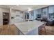 Spacious kitchen with a large island, white cabinets, and an open layout, perfect for entertaining at 3534 Brandywine Nw Rd, Kennesaw, GA 30144