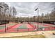Tennis courts, including the Legacy Park tennis courts, with green and red surfacing and netting at 3534 Brandywine Nw Rd, Kennesaw, GA 30144