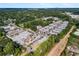An aerial view of modern townhomes nestled in a lush, green community near retail spaces at 383 Pratt Se Dr # 503, Atlanta, GA 30315