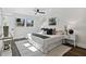Bright bedroom with neutral decor, plush bedding, and a ceiling fan at 2316 Miriam Ln, Decatur, GA 30032