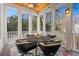 Inviting screened porch with wood ceiling, outdoor seating, and ample natural light at 65 Gatewood Dr, Marietta, GA 30068
