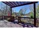 Spacious deck with pergola overlooking lush backyard and lake at 2382 Merrymount Dr, Suwanee, GA 30024