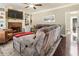 Spacious living room with brick fireplace, built-in shelves, and comfortable seating at 3176 Crestmont Nw Way, Kennesaw, GA 30152