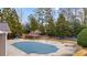 A community pool is safely covered during the off season at 10104 Windrush Ln, Alpharetta, GA 30009