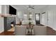 Cozy living room with hardwood floors, brick fireplace, and neutral decor at 265 Haas Se Ave, Atlanta, GA 30316