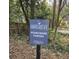 Hargrove Homeowner parking sign surrounded by trees, designating parking for community residents at 419 Hargrove Ln, Decatur, GA 30030