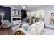 Inviting living room with a modern fireplace, stylish furniture, and a view of the outdoors at 269 Whitetail Cir, Canton, GA 30115