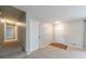 Hallway with carpet and gray walls at 3310 Forest Creek Sw Dr, Marietta, GA 30064