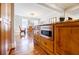 Custom kitchen with microwave and a view into the dining area at 656 Gunby Se Rd, Marietta, GA 30067