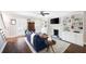 Cozy living room with built-in shelving, fireplace, and hardwood floors at 95 Mount Vernon Cir, Atlanta, GA 30338