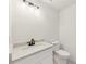 Bathroom showcasing the white sink, toilet, and new lighting at 1700 Shirley Sw St, Atlanta, GA 30310