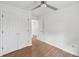 Bedroom with hardwood floors and a view into the hallway and closet at 1700 Shirley Sw St, Atlanta, GA 30310