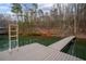 Waterfront dock with ladder access, great for swimming and boating on the lake at 5130 Forest Hills Ct, Cumming, GA 30041