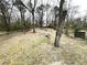 View of the backyard showing grassy and wooded areas at 1298 Belmont Se Ave, Smyrna, GA 30080