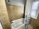 Bathroom with updated shower featuring decorative tile work at 1298 Belmont Se Ave, Smyrna, GA 30080