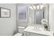Charming bathroom featuring a white vanity, elegant mirror, and bright natural lighting at 1307 Calderwood Se Ct, Smyrna, GA 30080