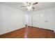 Bedroom with hardwood floors and large closet at 30 Dunwoody Springs Dr, Atlanta, GA 30328