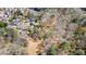 Aerial view showcasing an idyllic neighborhood nestled amongst mature trees and lush greenery in a serene setting at 6715 Brookline Ct, Cumming, GA 30040