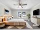 Comfortable bedroom with a queen bed, natural light, and modern decor at 8072 Crystal Ln, Douglasville, GA 30134