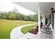 Inviting front porch with rocking chairs and a view of the expansive yard at 2948 Legion Lake Rd, Douglasville, GA 30135