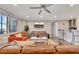 The living room offers an open layout, modern furniture and a wet bar at 300 Peachtree Ne St # 6H, Atlanta, GA 30308
