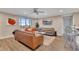 Living room with bright windows and an open concept at 300 Peachtree Ne St # 6H, Atlanta, GA 30308