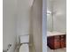 Cozy bathroom with tile floors and a dark vanity at 4928 Bryant Dr, Snellville, GA 30039