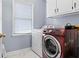 Clean laundry room featuring modern appliances, white cabinets, and natural light at 2976 Wilsons Crossing Ct, Decatur, GA 30033