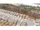 Aerial view showing the property's location in a residential neighborhood at 5015 Rapahoe Trl, Atlanta, GA 30349