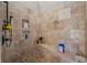 Newly renovated tile shower with a bench and built in shelving at 101 Bevil Ridge Se Rd, Emerson, GA 30137