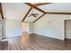 Spacious living room featuring vaulted ceilings and hardwood floors at 12142 Panhandle Rd, Hampton, GA 30228