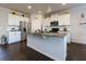 Well-equipped kitchen with an island, stainless steel appliances, and ample cabinet space at 4675 Dandelion Way, Cumming, GA 30040