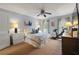 Bright bedroom showcases a bed with stylish bedding, bedside tables, and contemporary artwork at 1101 Collier Nw Rd # U6, Atlanta, GA 30318