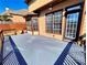View of the painted back deck with wood railing at 11365 Donnington Dr, Duluth, GA 30097