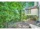 Lovely backyard featuring mature trees and an elevated view with a fenced area at 140 Grosvenor Pl, Atlanta, GA 30328